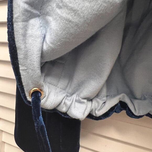 ST. JOHN SPORT by Marie Gray Velour Jacket Size Medium Blue, Light Blue Lining - Picture 4 of 7